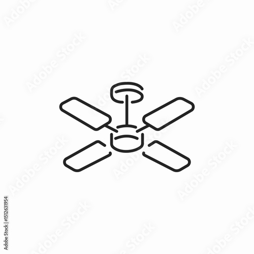 ceiling fan icon sign vector