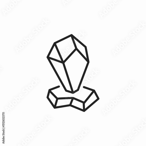 crystal gemstone icon sign vector