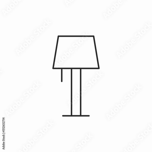 desk lamp icon sign vector