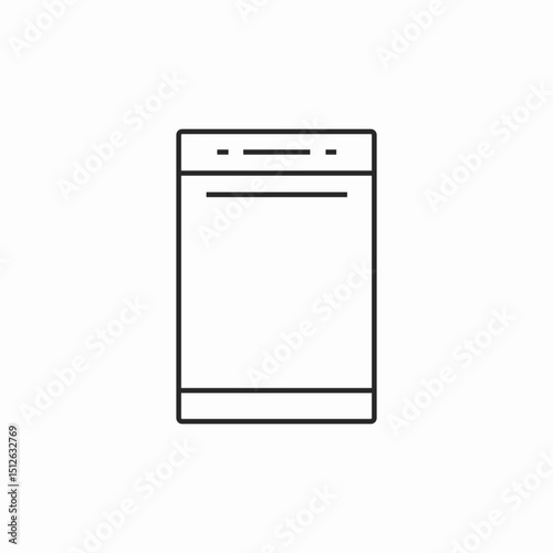 dishwashing machine icon sign vector