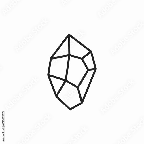 dodecahedron stone icon sign vector