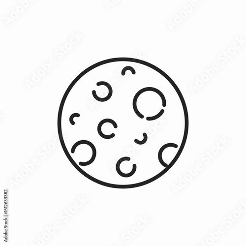 full moon icon sign vector