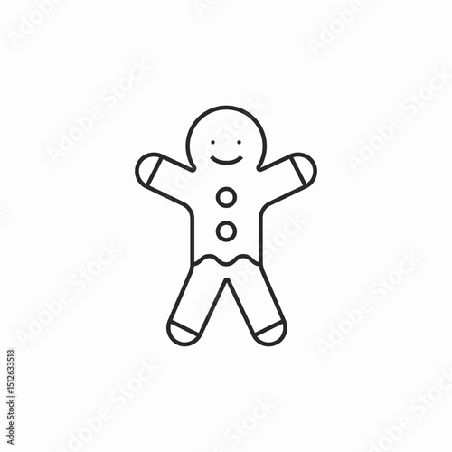 gingerbread cookie icon sign vector