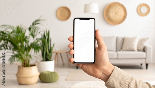 Mockup image of smartphone for advetising photo