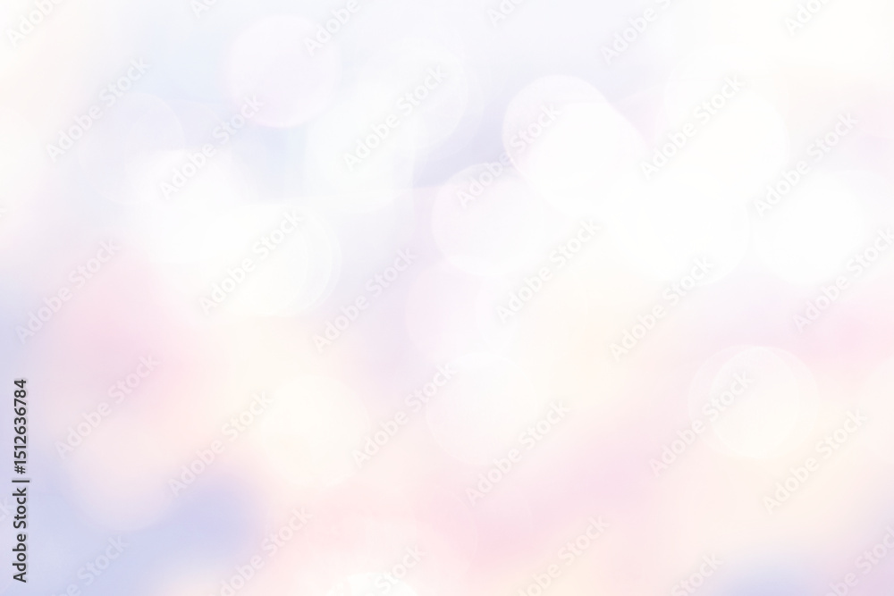 Obraz premium Soft Pastel Bokeh Background Dreamy Purple, Pink, and White Blurred Lights