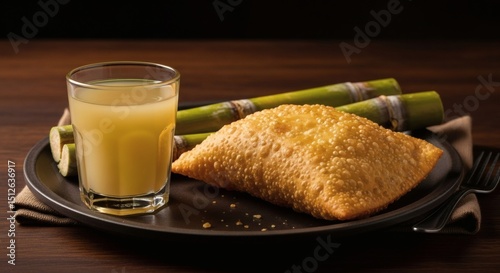 Brazilian Pastel with Sugarcane Juice