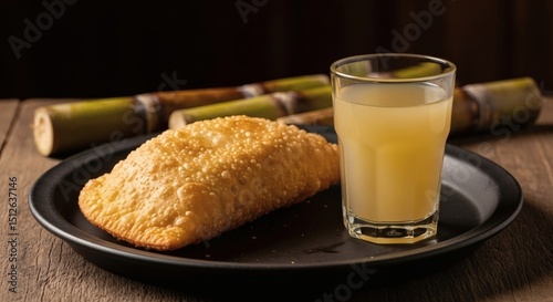 Brazilian Pastel with Sugarcane Juice