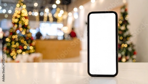 Mockup image of smartphone for advetising photo