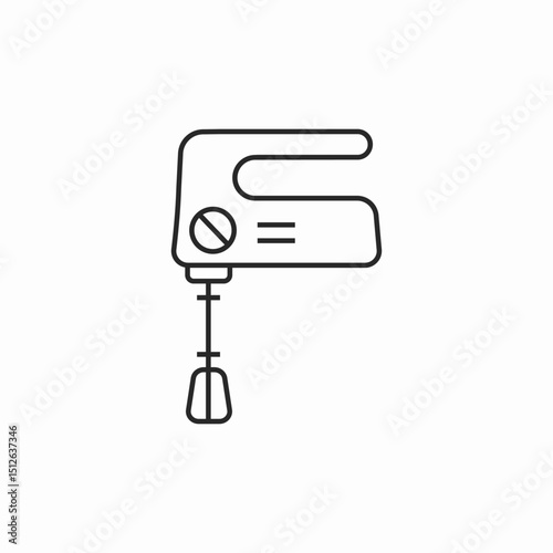 hand mixer icon sign vector