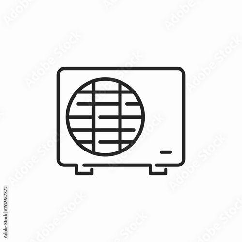 heat pump icon sign vector