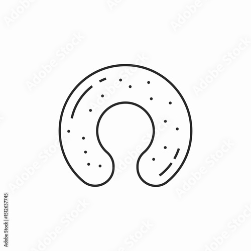 kifli cookie icon sign vector