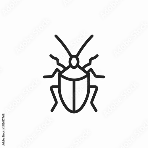 ladybug insect icon sign vector