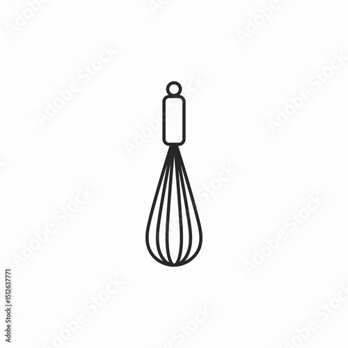 kitchen whisk icon sign vector
