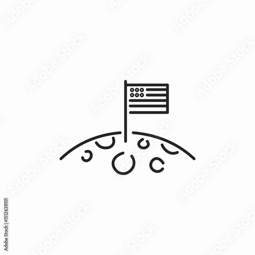 moon mission usa icon sign vector
