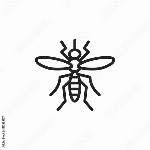 mosquito fly icon sign vector