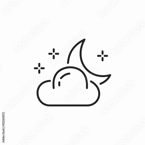 night sky icon sign vector