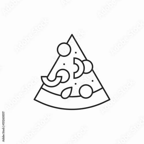 pizza slice icon sign vector