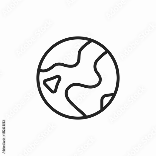 planet earth icon sign vector