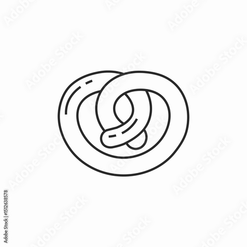 pretzel dessert icon sign vector