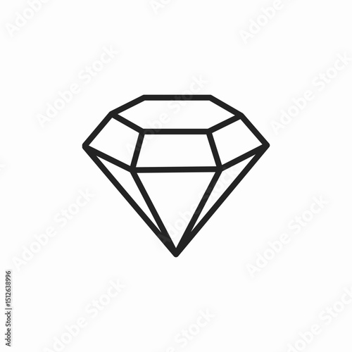 single diamond icon sign vector
