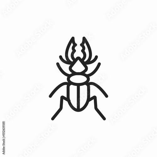 stag beetle icon sign vector