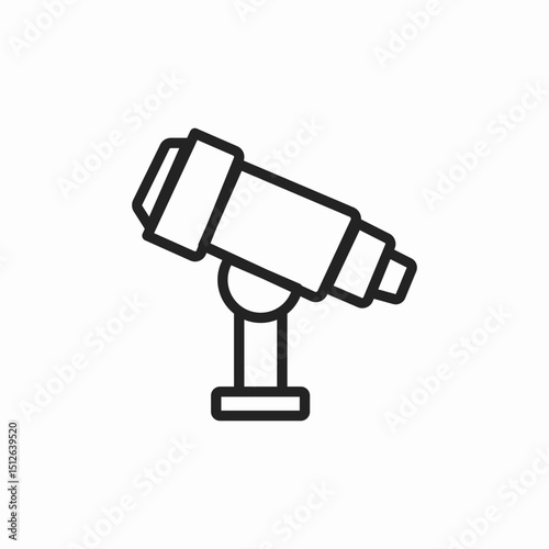 telescope astronomy icon sign vector