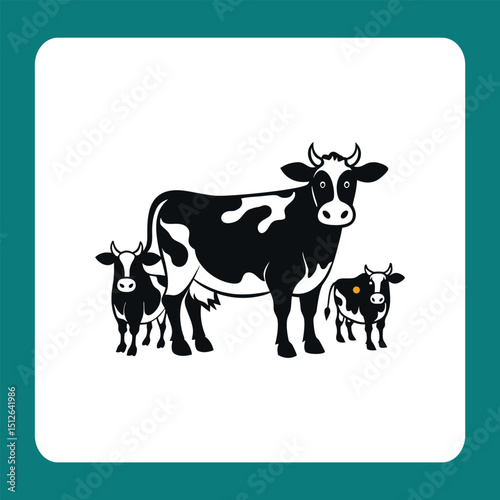 black and white cow