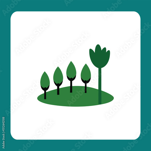 vector green tree