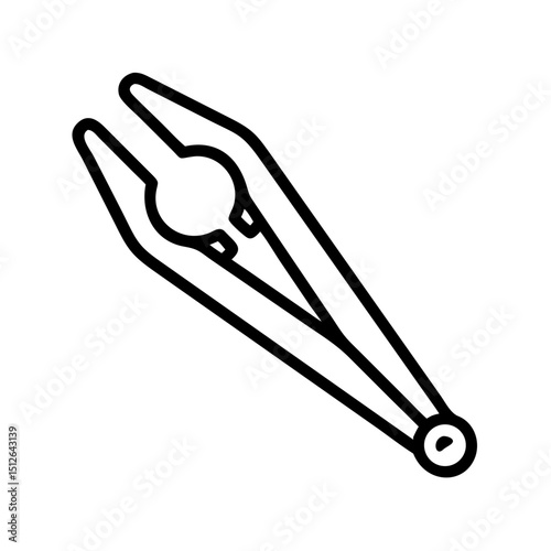 Compass tool outline displayed in a minimalist style  