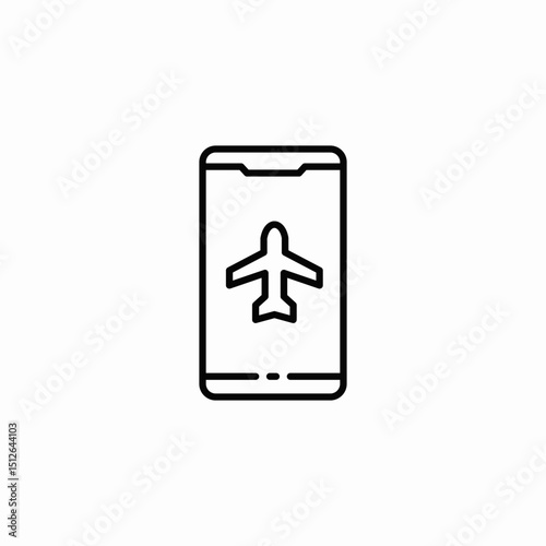 airplane mode icon sign vector