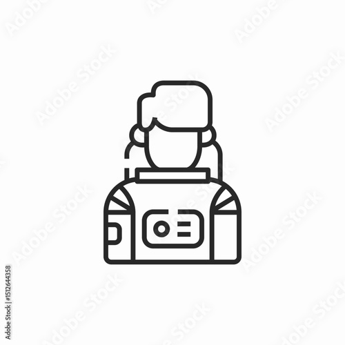 astronaut cosmonaut icon sign vector
