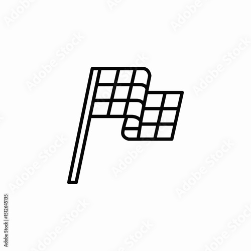checkered flag icon sign vector