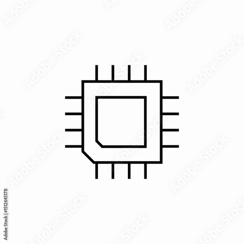 chip electronics icon sign vector