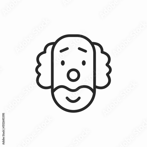 clown fun icon sign vector