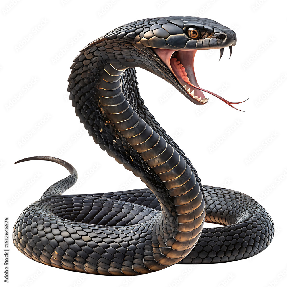 Fototapeta premium snake on white background