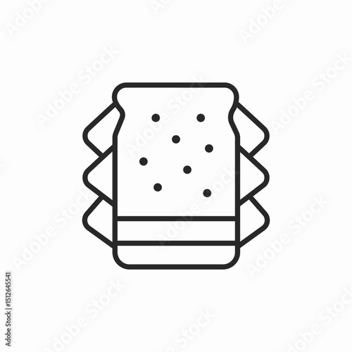 cracker sandwich icon sign vector