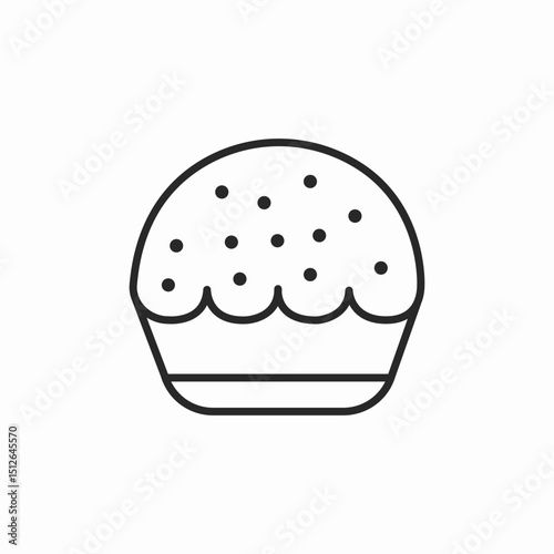cupcake dessert icon sign vector