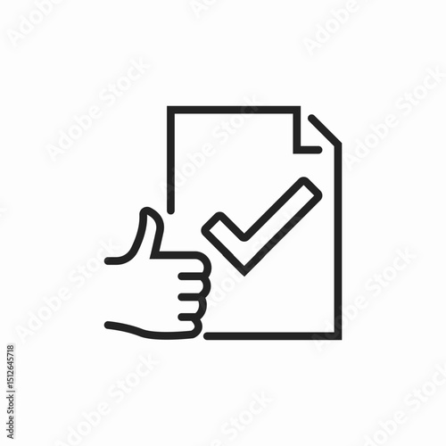 document approved icon sign vector