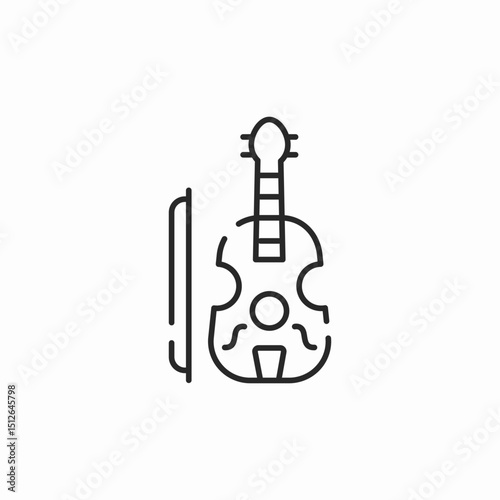 double bass icon sign vector