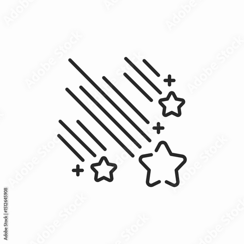 falling stars icon sign vector