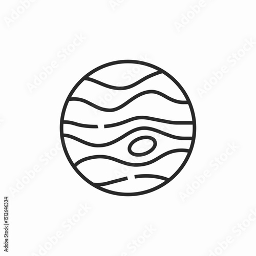 jupiter planet icon sign vector