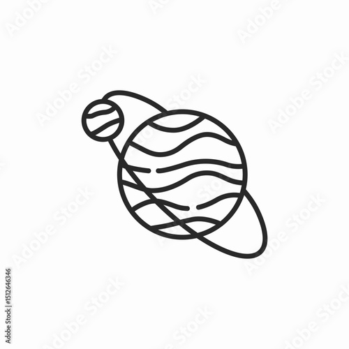 jupiter moon icon sign vector