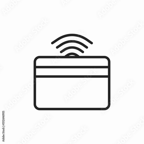 nfc card payment icon sign vector