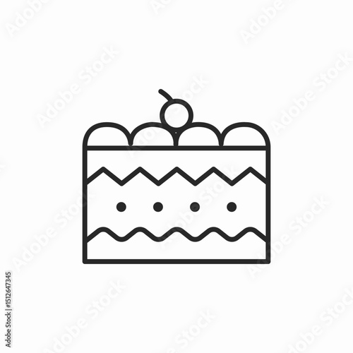 piece of cake icon sign vector