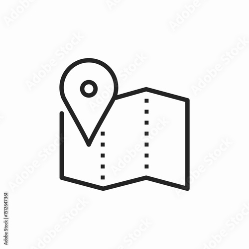 plan location icon sign vector