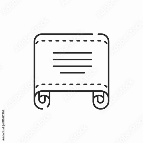 scroll document icon sign vector
