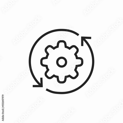 settings process icon sign vector