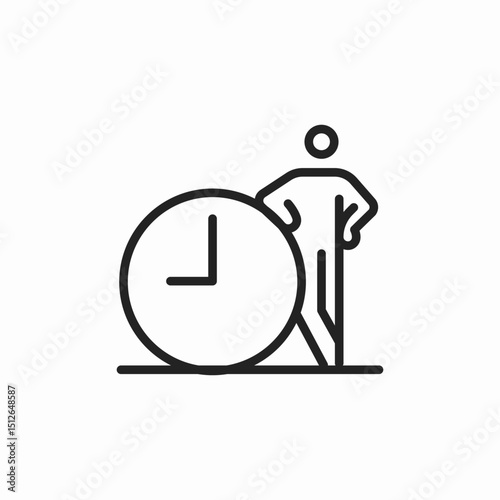 time management icon sign vector