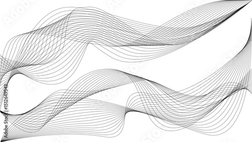 pattern background wavy strings and threads flowy art abstract sound or windy waves black elegant artsy tangle