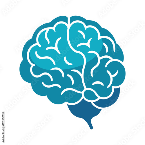Brain icon, Brain Logo vector illustration. Brain icon, Brain Logo silhouette set . Human brain in three planes.
